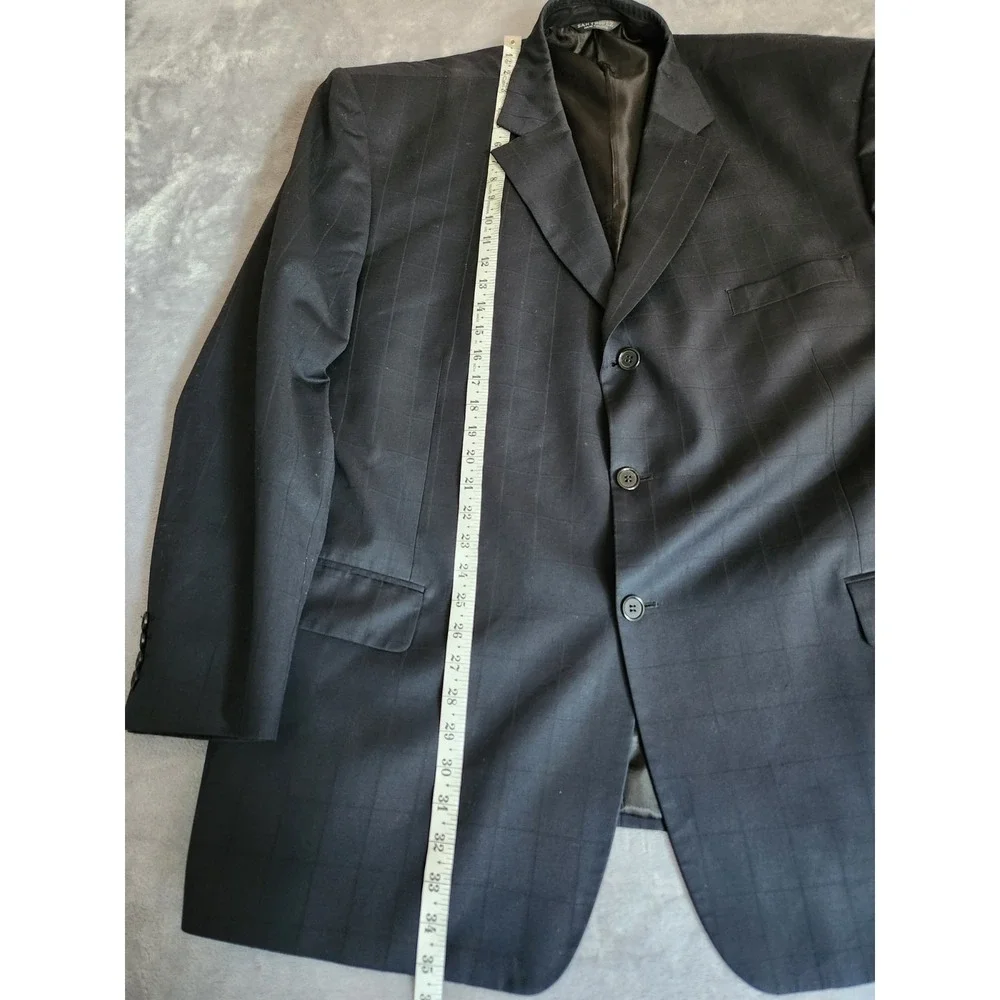 San Tropez Uomo Super 140's Mens 100% Wool Navy Dark Blue blazer Jacket 52R